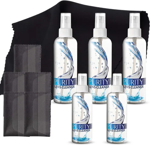 Miniatura 13 de Purity - Kit de limpiador de lentes de anteojos - 2 x 8 onzas y 1 x 2 onzas botella de spray limpiador de lentes + 2 paños de limpieza de microfibra