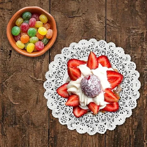 Miniatura 9 de Paquete de 100 tapices de encaje de papel blanco de 10 pulgadas, redondos, desechables, para pasteles, pasteles, aperitivos, bodas y decoración