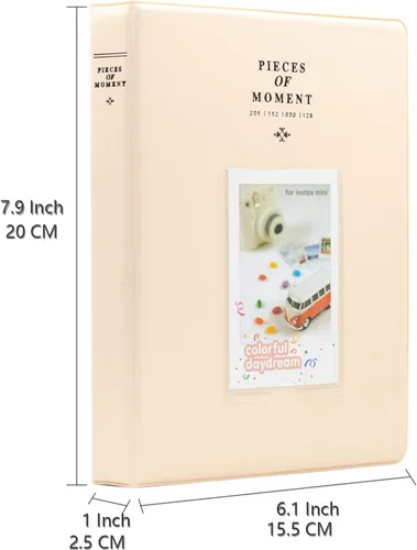 Miniatura 2 de Álbum de fotos Ablus pequeño con 128 bolsillos para fotos de cámaras instantáneas Fujifilm Instax Mini 7s 8 8+ 9 25 26 50s 70 90 y tarjetas de Negro