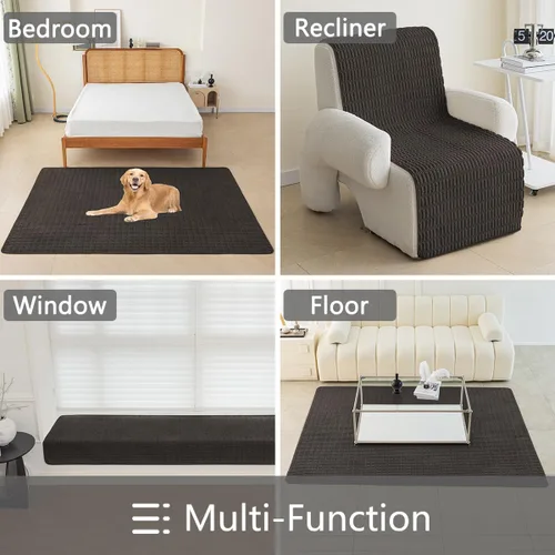 Miniatura 6 de Muamar Funda para Cama de Perro Protector de Sofá, Fundas de Sofá Impermeables Antideslizantes para Sala de Estar Fundas de Sofá, Tapete de Sofá