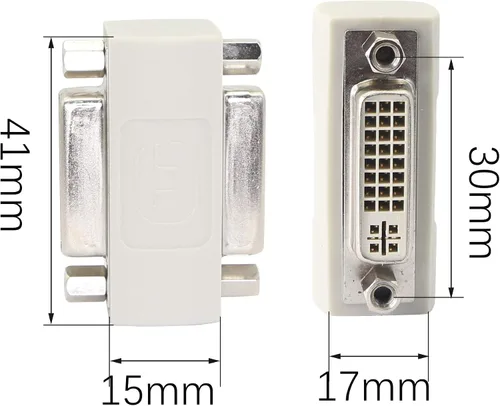 Miniatura 3 de YOUCHENG Acoplador DVI hembra a hembra, extensor de señal de cable serie DVI24+5/DVI-I, para extender y conectar dos cables DVI (paquete de 2)