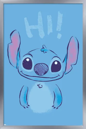 Miniatura 11 de Trends International Disney Lilo and Stitch - Póster de pared Hi Wall, 14.725 x 22.375 pulgadas, versión enmarcada de madera de granero