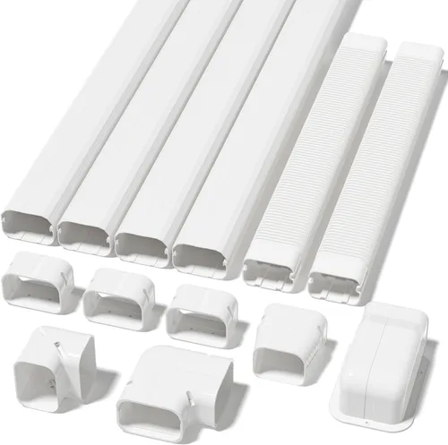 Miniatura 7 de Cubierta para Juego de Líneas de Mini Split, Kits de Cubierta para Juego de Líneas de PVC de 4" 7.5 Pies para Acondicionadores de Aire Mini Sin