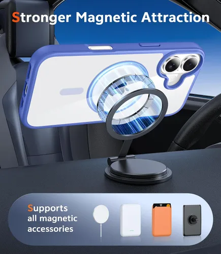 Miniatura 1608 de FNTCASE Funda para iPhone 13 Pro-Max: Fundas magnéticas transparentes compatibles con Magsafe Slim anti amarillamiento protección contra caídas