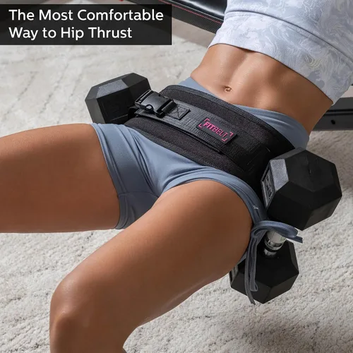Miniatura 2 de Cinturón de empuje de cadera para ejercicio, entrenador de glúteos para entrenamientos en casa con acolchado extra, cinturón de empuje de cadera