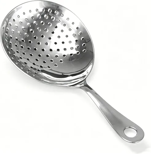 Miniatura 10 de Homestia Colador de cóctel, colador clásico Hawthorne de acero inoxidable con mango largo, colador de bebidas para bartenders profesionales, resorte