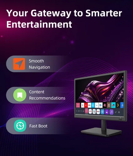 Miniatura 3 de Feihe Televisión inteligente pequeña de 15.6 pulgadas HD 1080P LED, televisión inteligente de pantalla plana con sintonizador ATSC/HDMI/USB/AV