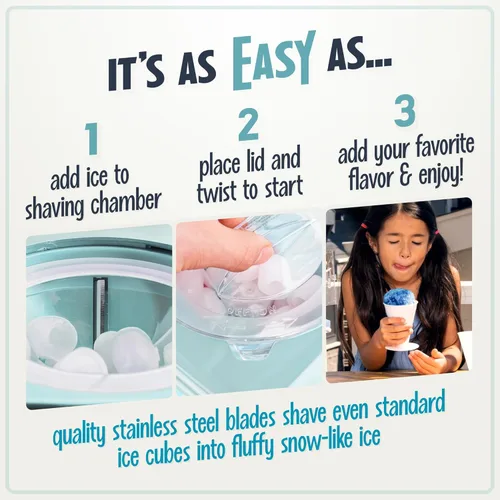 Miniatura 4 de Nostalgia Máquina de Hielo Raspado de Cono de Nieve - Máquina Retro de Mesa de Granizado que Hace 20 Golosinas Heladas - Incluye 2 Vasos de Plástico