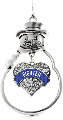 Miniatura 33 de Inspired Silver - Big Sis - Adorno de Navidad plateado - Adorno de árbol de Navidad con dije de corazón con circonita cúbica - Decoración colgante