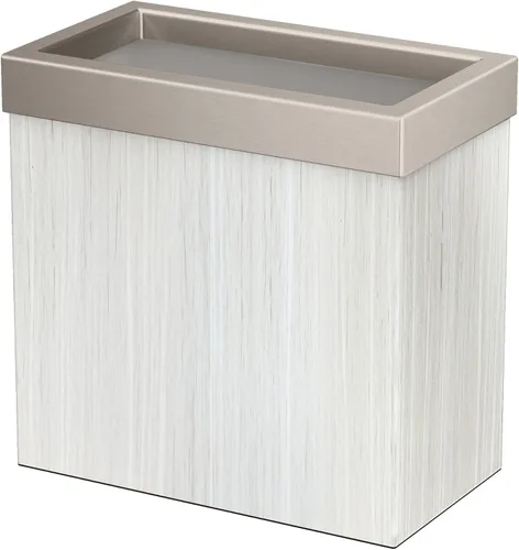 Miniatura 10 de Gatco Cubo de basura rectangular moderno, latón cepillado, cubo de basura de acero inoxidable con tapa extraíble, a prueba de fugas, capacidad de 3