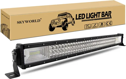 Miniatura 13 de SKYWORLD 22 pulgadas 270 W triple fila 7D LED barra de luz de trabajo Spot Flood Combo Beam DC 12V-24V 6000K impermeable vehículos todoterreno 4x4