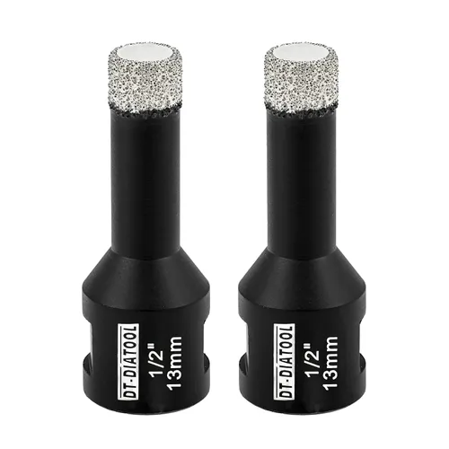 Miniatura 21 de DT-DIATOOL Broca de núcleo de diamante de 1/4 pulgada con hilo 5/8"-11 de vacío soldado para baldosas de porcelana, cerámica, gres, mármol, granito