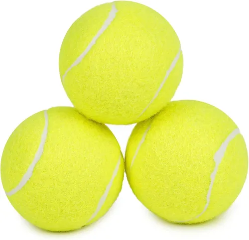 Miniatura 7 de Prime Pets Pelotas de tenis para perros, paquete de 4, mini pelotas de tenis duraderas de alto rebote de 2 pulgadas para perros, pelota chirriante