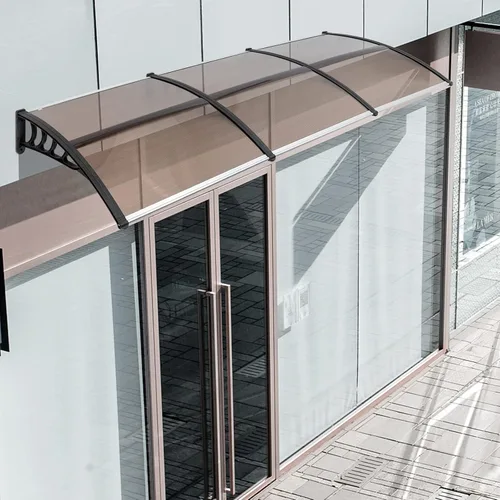 Miniatura 3 de Toldo de policarbonato transparente de 40 x 30 pulgadas con soporte de ABS, toldo para puerta delantera, toldo para exteriores, protección UV