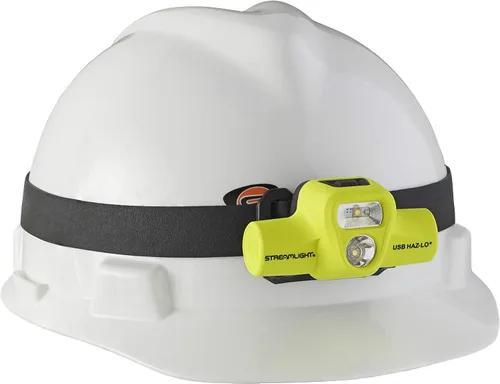 Miniatura 3 de Streamlight 61460 USB HAZ-LO - Linterna frontal intrínsecamente segura de 250 lúmenes con sistema de carga de 120 V CA, correa elástica