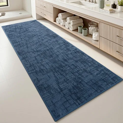Miniatura 11 de AMOAMI Alfombra de Baño Antideslizante Súper Absorbente de Secado Rápido Alfombras de Baño para Piso de Baño Respaldo de Goma Lavable Alfombras