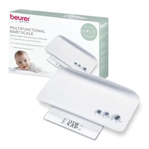 Miniatura 7 de Balanza digital de bebé con cómoda plataforma curva, de Beurer