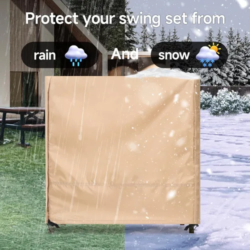 Miniatura 5 de Fundas para Columpios de Exterior para Columpio de Patio de 2 Asientos, 65" L x 50" P x 66" A, Funda para Columpio de 2 Asientos Impermeable, Funda
