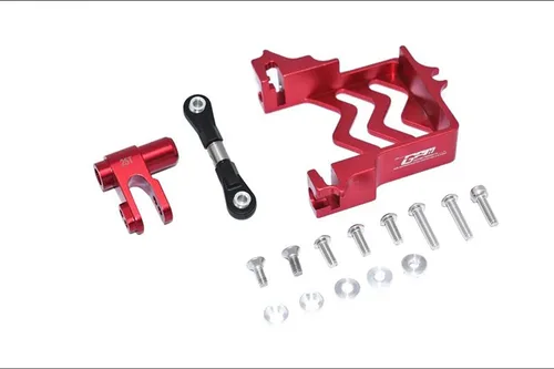 GPM Para Traxxas X Maxx 4 x 4 piezas de actualización de aluminio servo montaje + barra de acoplamiento de acero inoxidable + bocina servo de