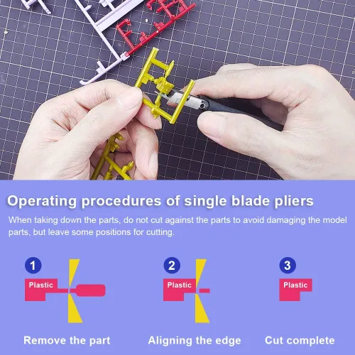 Miniatura 6 de stedi Alicates de Modelismo de 5 pulgadas, con Filo Único Ultra-delgado y Estuche para Cuchilla, Herramientas de Modelo de Plástico para Reparar