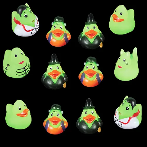Miniatura 2 de Pato de goma zombi que brilla en la oscuridad para Halloween, patitos de juguete para niños, baño, cumpleaños, baby showers, playa de verano