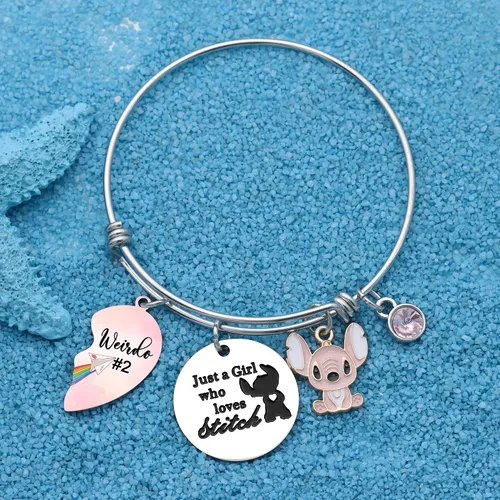 Miniatura 4 de Ketaki 2 pulseras Weirdo 1 Weirdo 2, mejor amiga, regalos para niñas y mujeres, cumpleaños, Navidad, graduación, amistad, joyería con dije de Just A