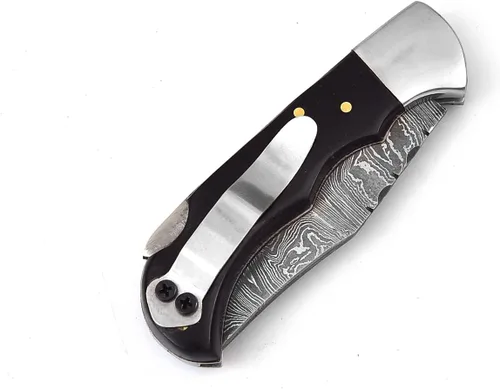 Miniatura 5 de Cuchillo de acero damascus 606H - Cuchillo plegable de bolsillo con clip - Cuchillo personalizado hecho a mano - Cuchillo de bolsillo damascus