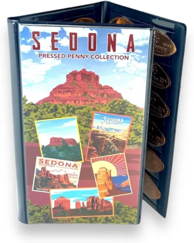Miniatura 12 de Pennybandz Press Penny Collector - Álbum de tres pliegues – Capacidad para 48 centavos prensados de recuerdo – Cuero vegano – Cada libro pedido