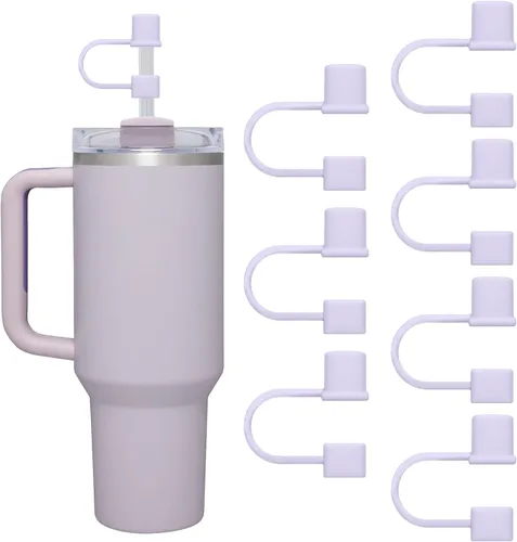 Miniatura 18 de 7 Piezas Tapas Protectoras de Pajilla para Copa Stanley, Simples de 10mm (0.4 pulgadas) Tapas de Pajilla de Silicona para Accesorios de Vaso Stanley