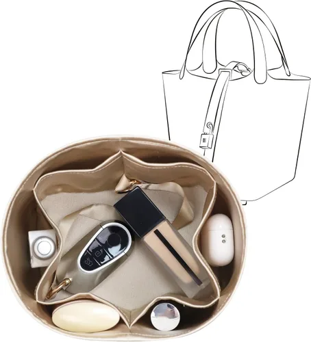 Miniatura 10 de Se adapta a Picotin 18 bolsas, inserto organizador de bolso de seda de alta calidad, suave al tacto y ligero, organizador de lujo con caja de regalo