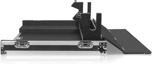 Miniatura 4 de Sound Town ATA - Funda mezcladora de madera contrachapada con protección interior de espuma, Doghouse y ruedas giratorias para consola mezcladora