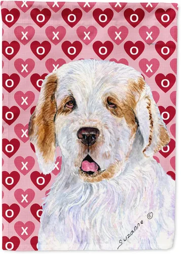 Miniatura 134 de Caroline's Treasures SS4484GF Bandera de jardín con diseño de bulldog inglés y corazones para el Día de San Valentín, bandera decorativa para patio