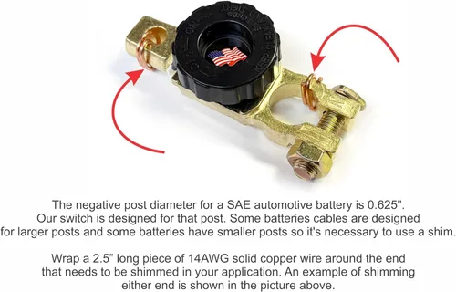 Miniatura 4 de Interruptor de desconexión de parte superior Post batería maestro