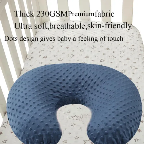 Miniatura 6 de Juego de fundas para almohada de lactancia Dot 2 piezas, fundas ultra suaves compatibles con almohada Boppy, almohada estándar para bebé niño niña