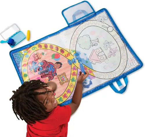 Miniatura 3 de Melissa & Doug Blue's Clues & You! Water Wow! Tapete de actividad (20 x 30 pulgadas) con superficie reutilizable de revelación de agua