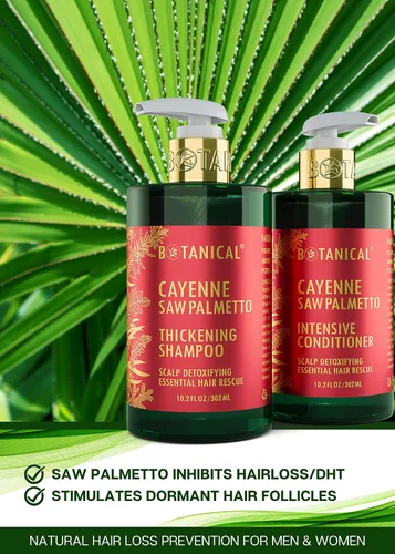 Miniatura 4 de Champú botánico para el crecimiento del cabello y acondicionador antiadelgazamiento "Scalp Detox" Cayenne Saw Palmetto Shampoo para pérdida