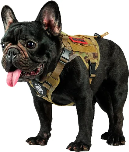 Miniatura 39 de Arnés táctico para perro, arnés de cuerpo completo para perro con mango, chaleco resistente para perro para senderismo, entrenamiento, perros