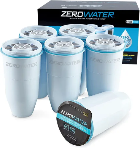 ZeroWater Filtro de repuesto oficial – Reemplazo del filtro TDS 0 de 5 etapas – Sistema IAPMO certificado para reducir plomo, cromo y PFOA/PFOS,
