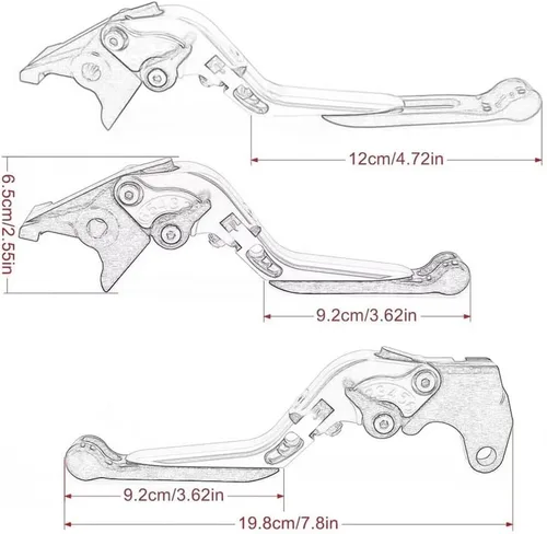 Miniatura 3 de Motorcycle Clutch Lever for FZ8 FZ-8 2011 2012 2013 2014 2015 2016-2020 Motorcycle Adjustable Folding Extendable Brake Clutch Levers Handle