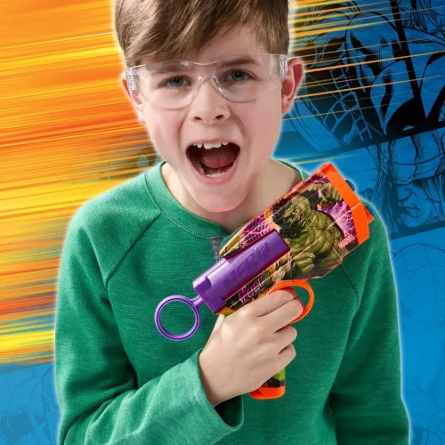 Miniatura 11 de Nerf Marvel Hulk Dart Blaster 4 dardos de espuma Nerf N1 Diseños de piel inspirados en Hulk Regalos para llenar calcetines navideños