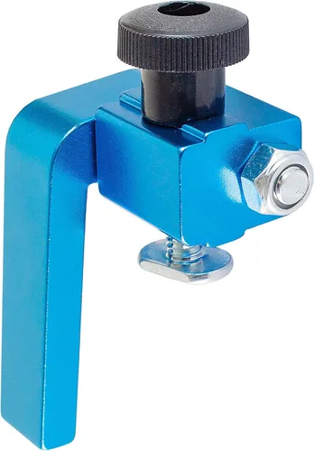 Miniatura 5 de POWERTEC Paquete de aluminio T-Track (paquete de 4) con tope abatible