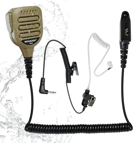 Miniatura 12 de WODASEN Micrófono de altavoz de radio impermeable Walkie Talkie Micrófono de mano para Retevis Ailunce HD1 RT29 RT47 RT47V RT48 RT82 RT83 RT87 NR30