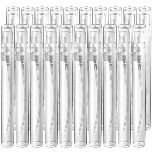 Miniatura 10 de Teenitor Mini botella de aerosol, 20 unidades, botella de perfume recargable de viaje de 0.2 fl oz, botella de perfume de niebla fina, mini