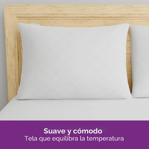 Miniatura 3 de Juego de 4 protectores de almohada AllerEase estándar/Queen – Equilibrio de temperatura, recomendado por alergólogos, protectores transpirables