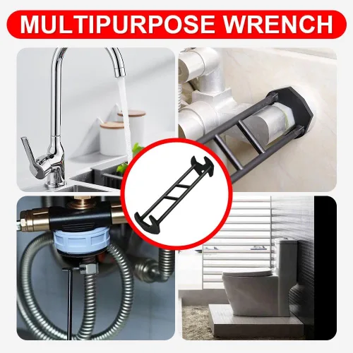 Miniatura 6 de 2 llaves multifuncionales para fregadero, llave de grifo de lavabo, herramientas de fontanería para espacios reducidos, cocina, baño, hogar