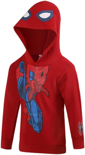 Miniatura 4 de Marvel Sudadera con capucha Spiderman para niños pequeños y pequeños, color rojo