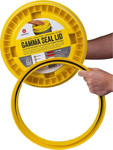 Miniatura 10 de Gamma2 Tapa de sello gamma para cubos utilitarios – Se adapta a cubos de 3.5, 5, 6 y 7 galones, amarillo, fabricado en Estados Unidos