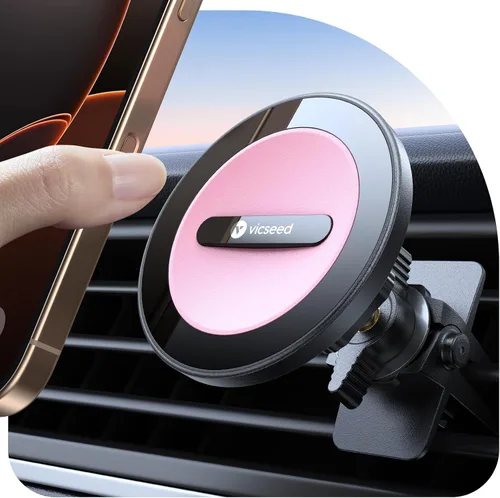 Miniatura 10 de VICSEED Soporte de coche MagSafe [potencia súper magnética y clip seguro de ventilación] Soporte magnético de teléfono con núcleo de acero mejorado