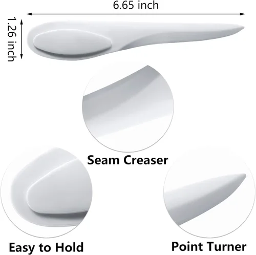Miniatura 2 de Outus 3 piezas de herramienta de costura para coser acolchados, prensar costuras y marcar tela, girador de puntos de plástico con borde de costura