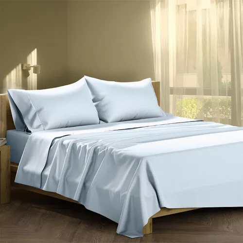 Miniatura 13 de XOOX Linen Juego de Sábanas de Algodón 100% Twin - Sábanas de Algodón de 500 Thread Count Tamaño Twin, Extra Suaves, Tejido Satén, Sábanas